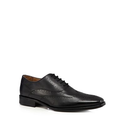 Black leather 'Airsoft' brogues